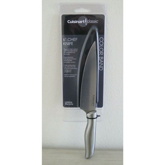 Cuisinart Classic C77CS-6CFBK, Silver/Black 6" Chef Knife - Picture 1 of 5